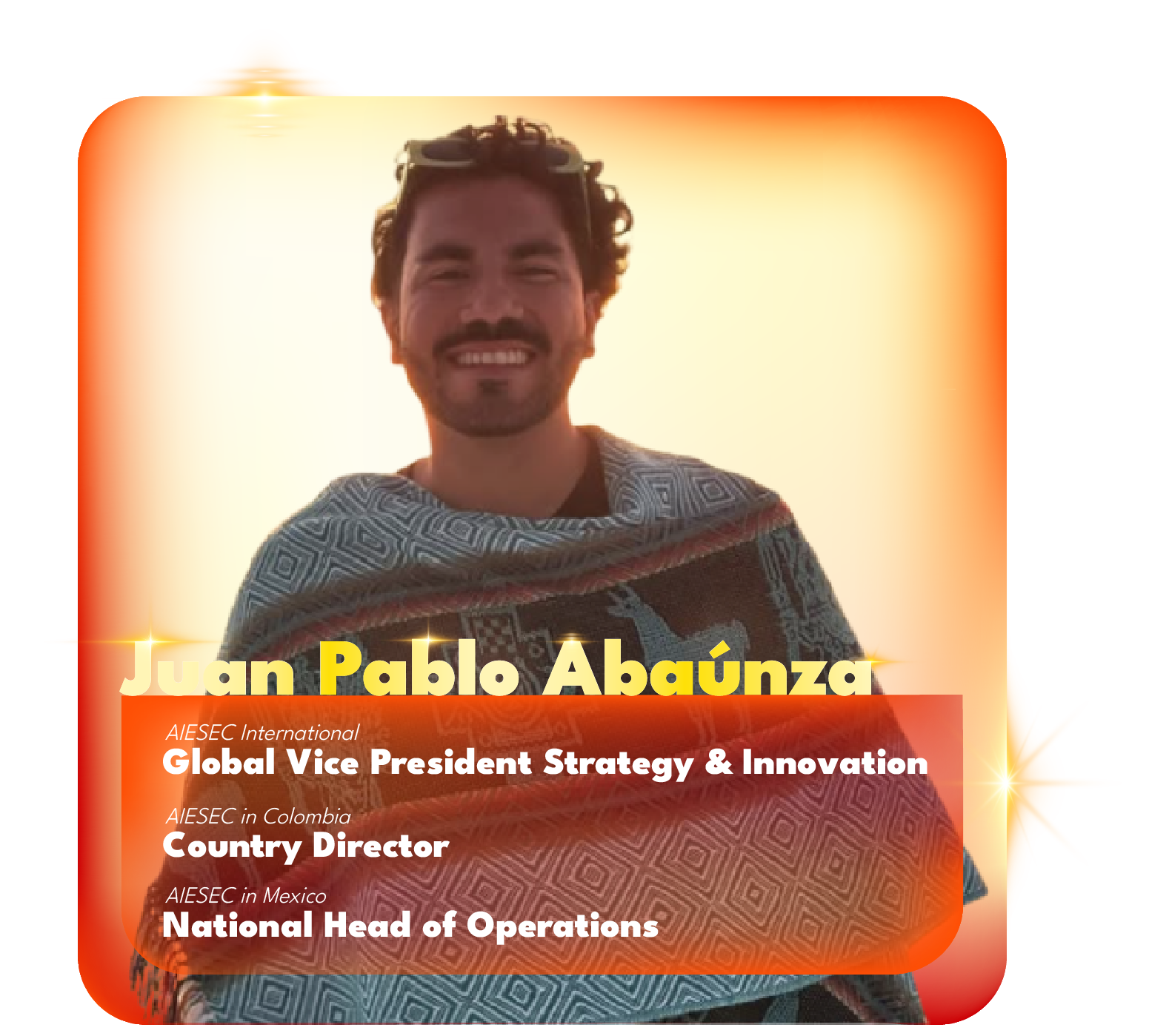 Juan Pablo Abaúnza, AIESEC International Global Vice President Strategy and Innovation
